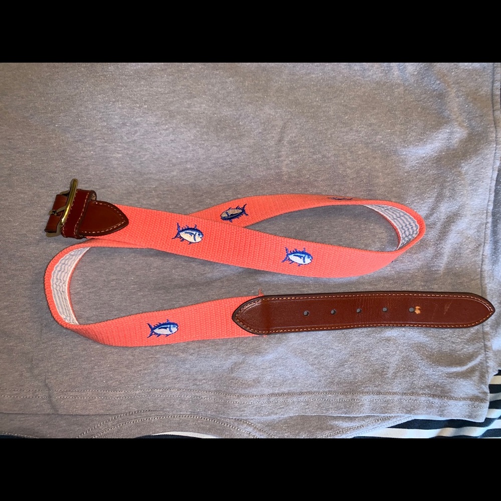 Southern Tide Skipjack Needlepoint Belt 40